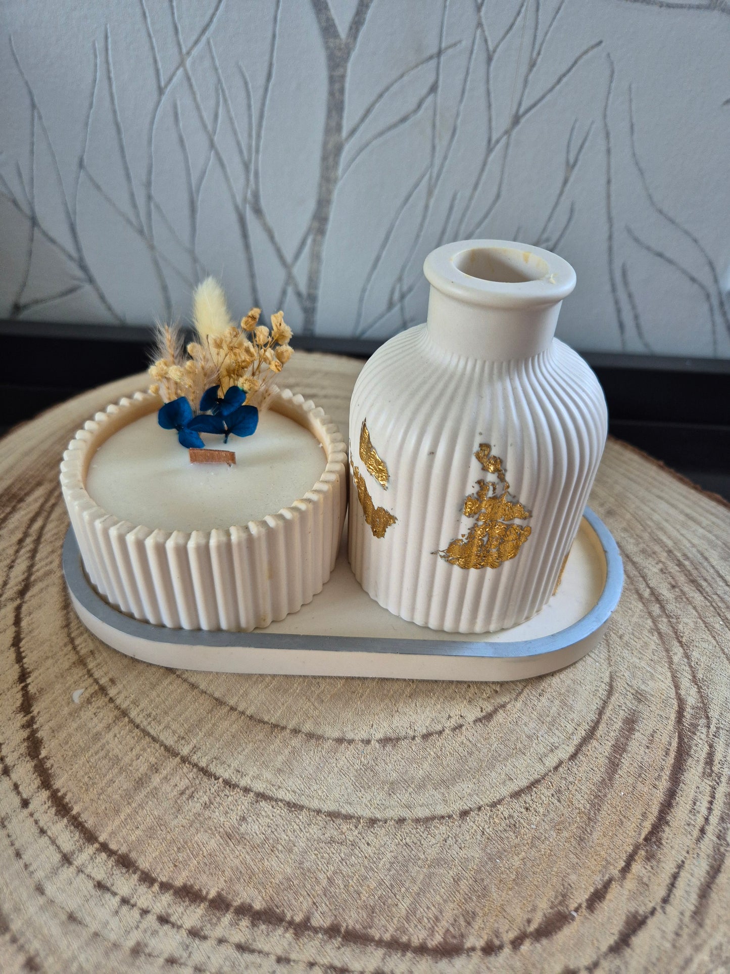 Coffret bougie et vase